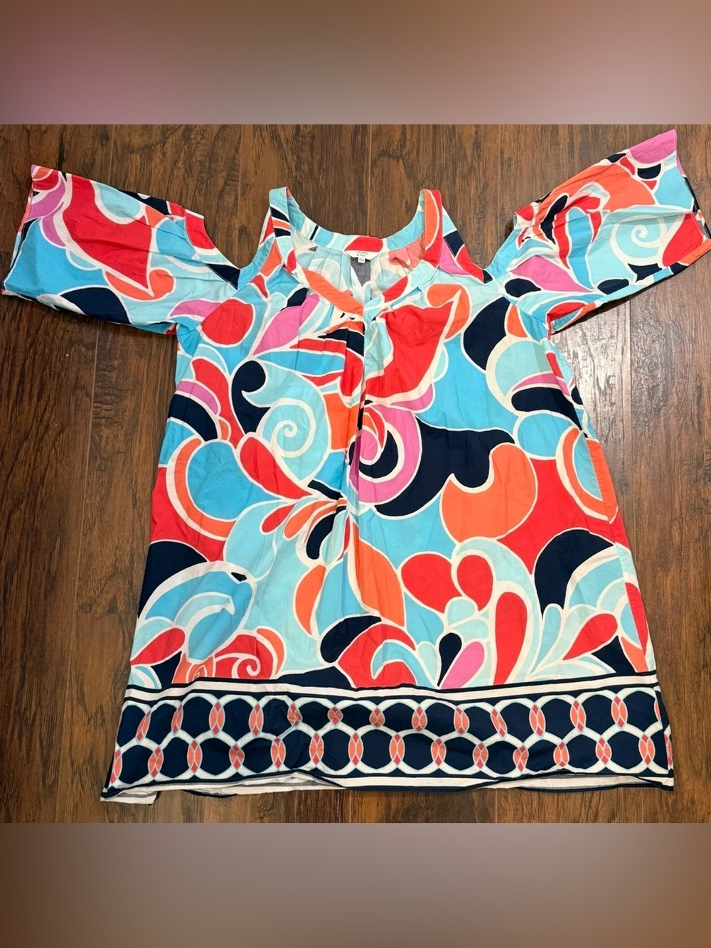 crown & ivy Multicolor Cold-Shoulder Dress